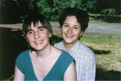 Margaret and Cynthia at her parents' home in Issaquah, Washington, in August 1986.