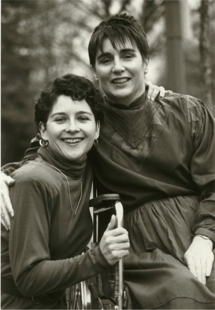 Cynthia and Margaret, Feb. 1989, for a piece on how to succeed at staying in a committed relationship for the Washington Blade in Feb. 1989.