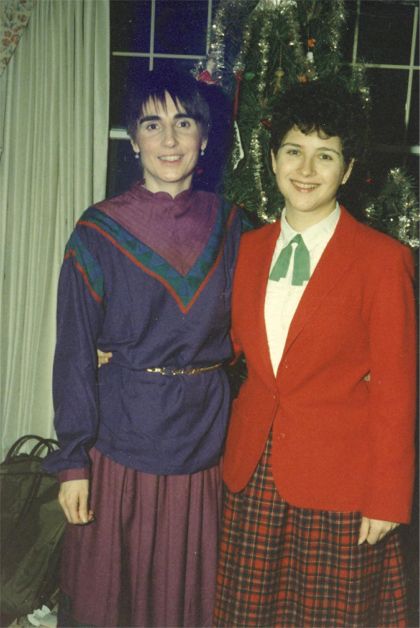 Margaret Ardussi and Cynthia Yockey, Christmas 1984; this is the last photo I have of Margaret standing.