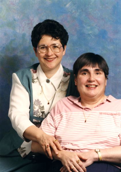 Cynthia and Margaret in a portrait by a Sears photographer, June 9, 1997.