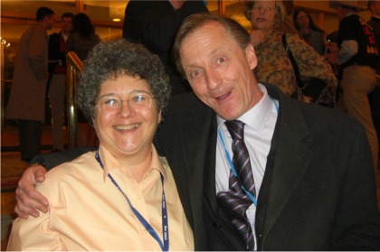 Cynthia with Stacy McCain, aka The Other McCain, after Little Miss Attila introduced us at CPAC -- Stacy's post on how to generate a million hits in a year mentioned Little Miss Attila and led me to write a post about her and comment on her blog, which led me to CPAC, so I am very grateful to Stacy.