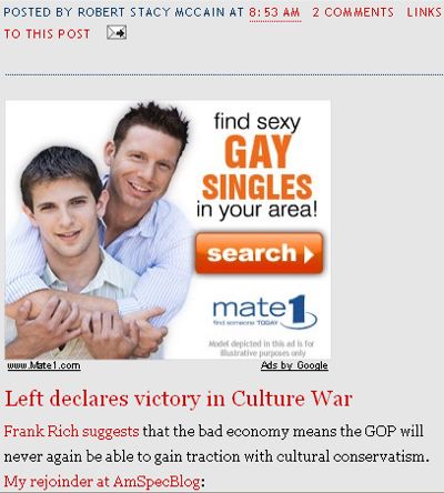 How Robert Stacy McCain became irresistible to men, too: find your gay true love at The Other McCain.