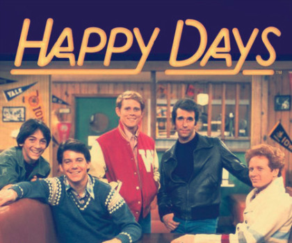 happy-days-cast-420x350 Members of the cast of "Happy Days" at the soda shop, left to right: Scott Baio (Charles "Chachi" Arcola), Anson Williams (Warren "Potsie" Weber), Ron Howard (Richard "Richie" Cunningham), Henry Winkler (Arthur "The Fonz/Fonzi" Fonzarelli), Don Most (Ralph Malph).
