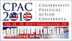 My badge as an official blogger for CPAC 2010