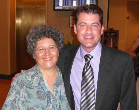 Cynthia Yockey, of A Conservative Lesbian blog, and Stephen Green, Vodkapundit, at the FreedomWorks Blogcon in September 2010