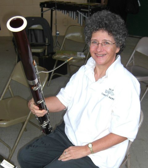 Cynthia Yockey with bassoon, September 2011.