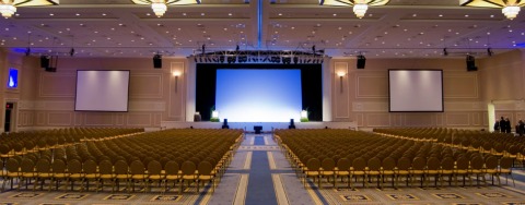 The Potomac Ballroom of the Gaylord Convention Center provides 50,000 square feet of space.