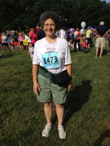 Cynthia Yockey after her first 5K on June 3, 2012.